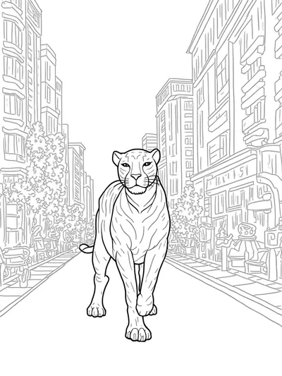Black Panther in the city