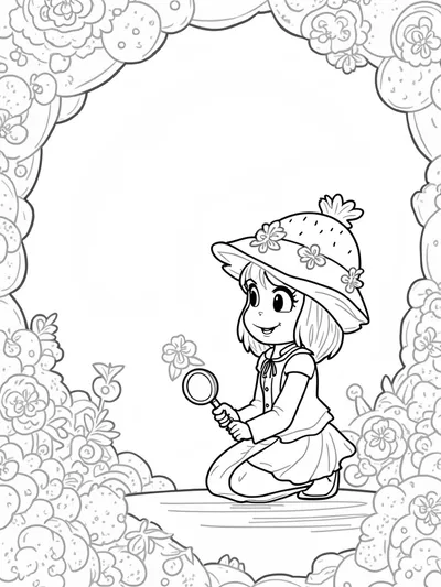 Strawberry Shortcake exploring berries