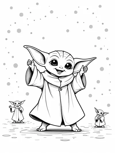 Baby Yoda’s joyful dance