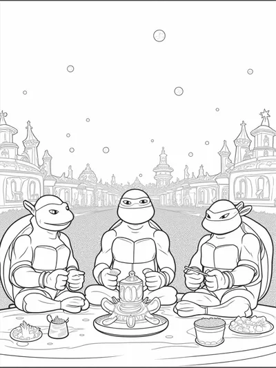 Ninja Turtles tea party
