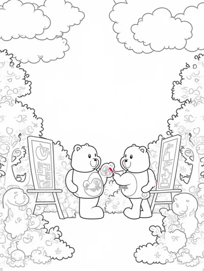 Care Bears art gallery scene
