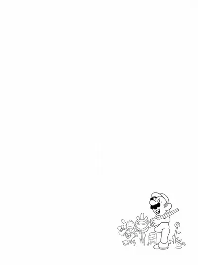 Mario playing in a musical garden