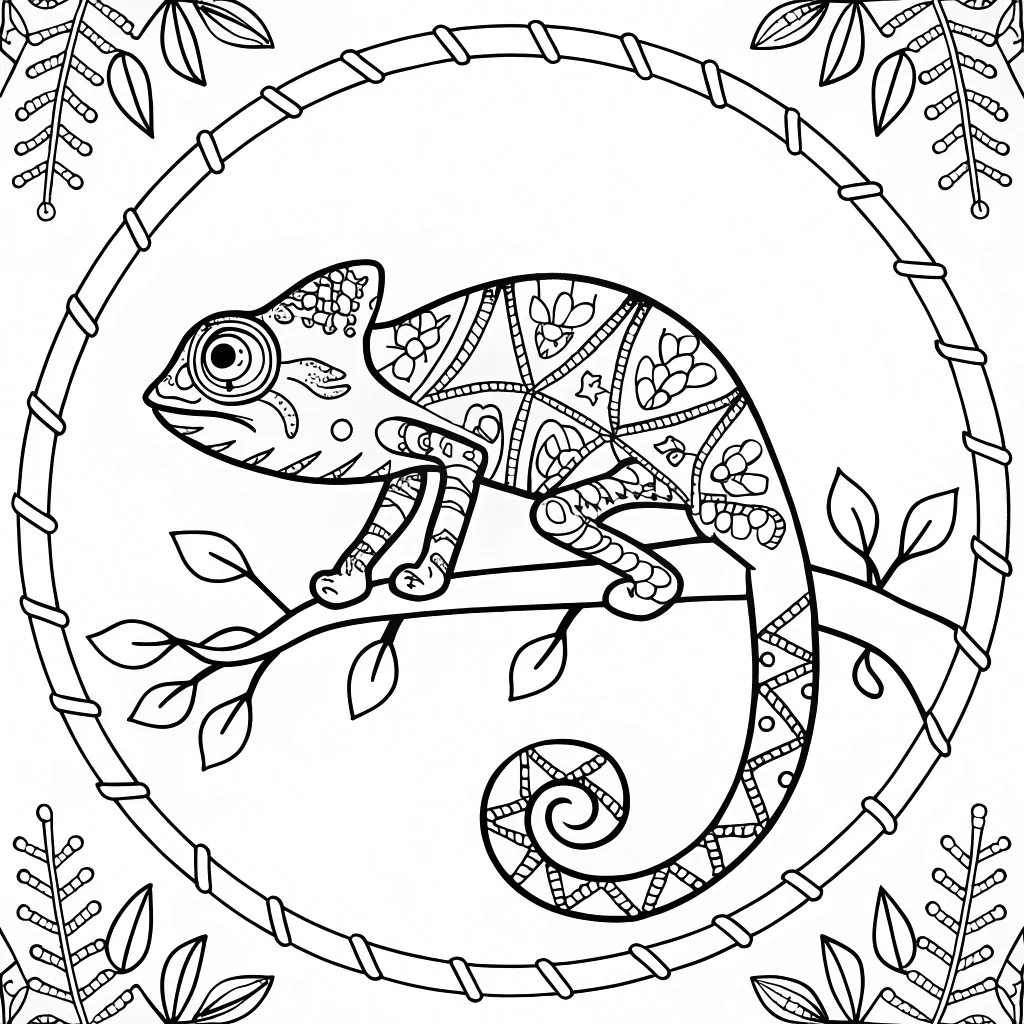 A zentangle style coloring page