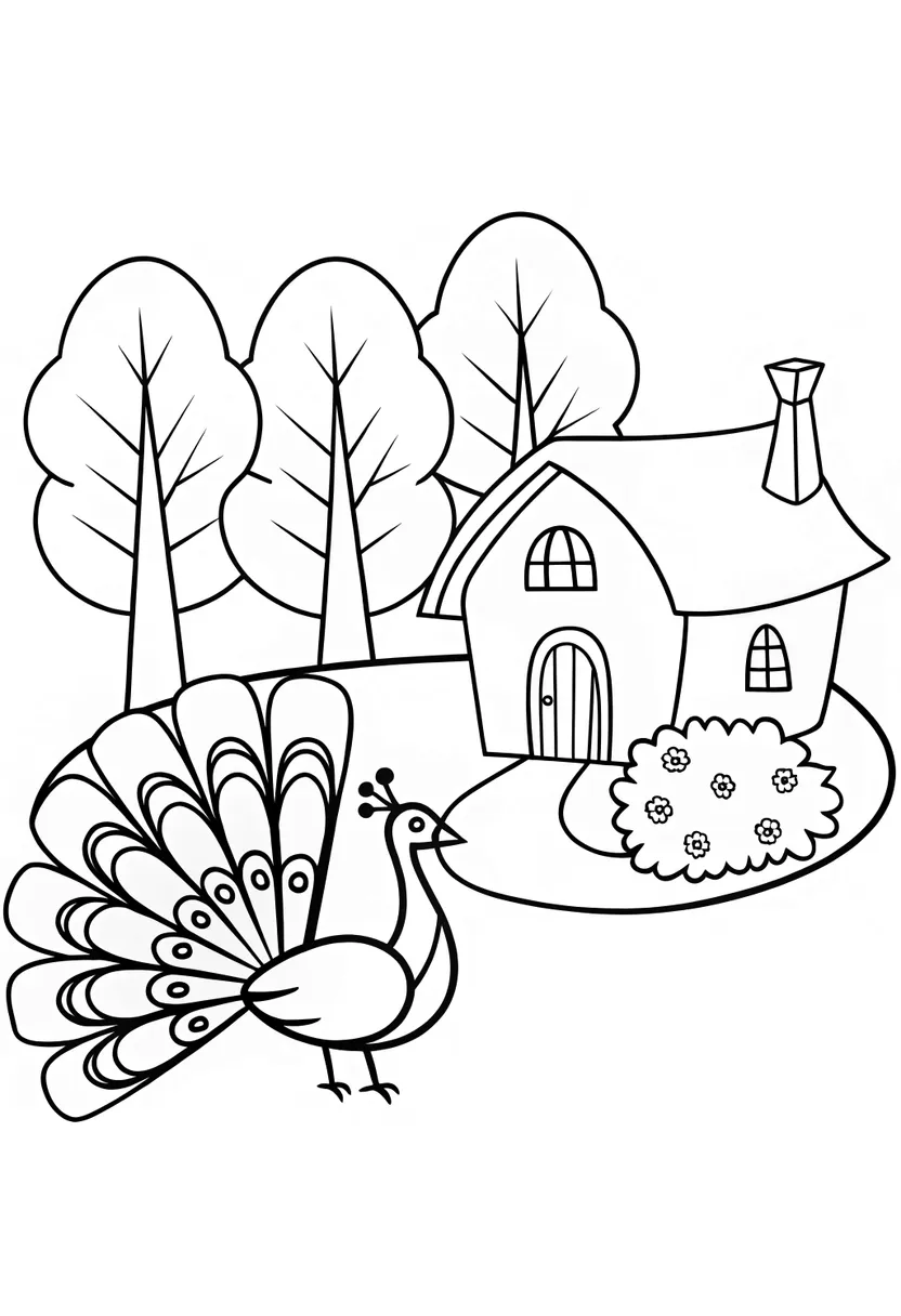 A simple style coloring page