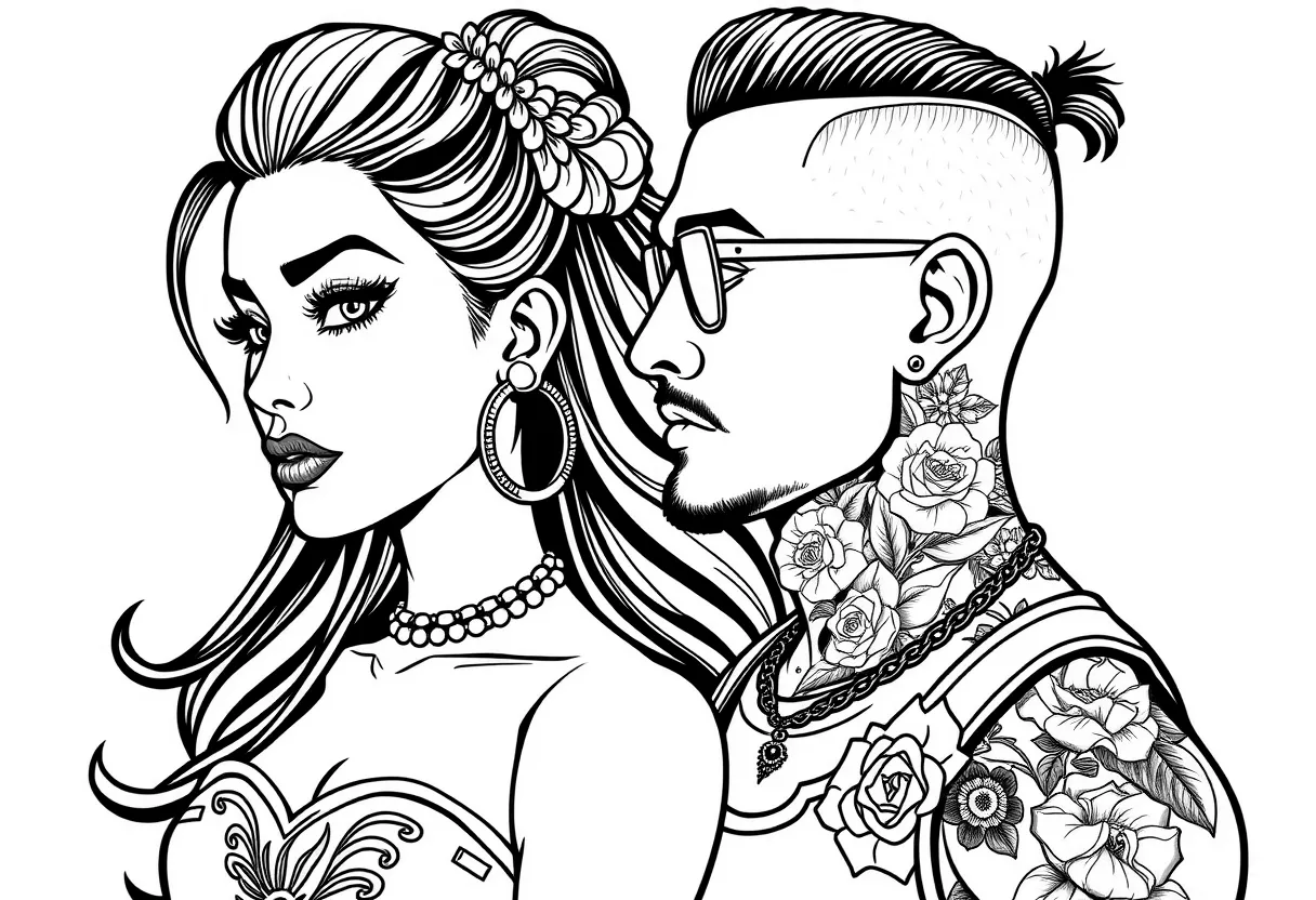 A realisticPerson style coloring page