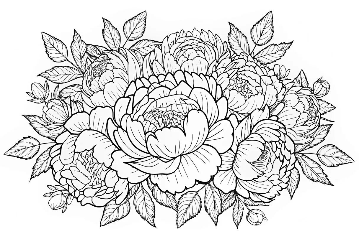 A intricate style coloring page