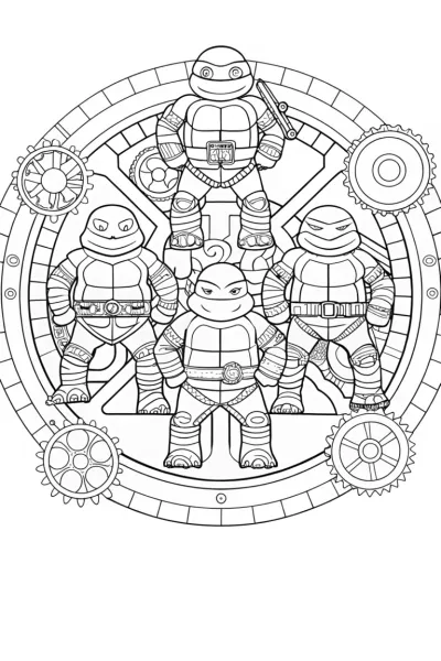 Ninja Turtles in a time machine