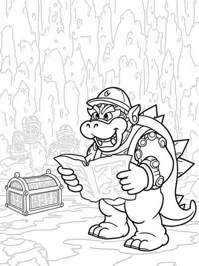 Bowser treasure hunting adventure