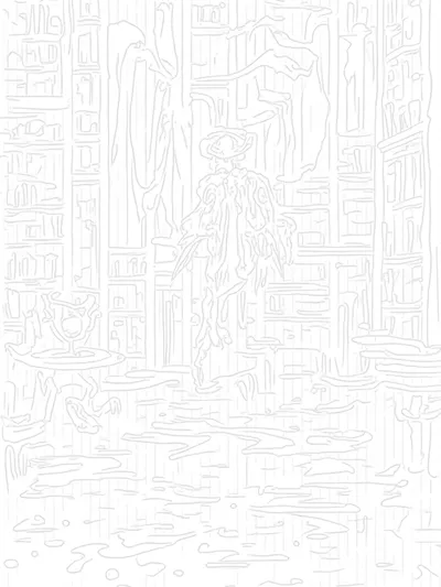 Monster guarding the enchanted library