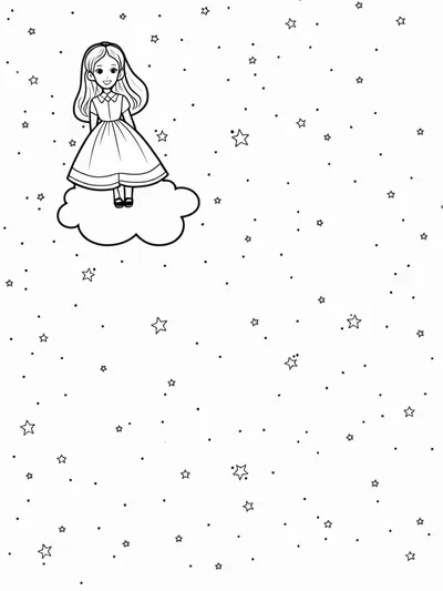 Alice floating on a cloud