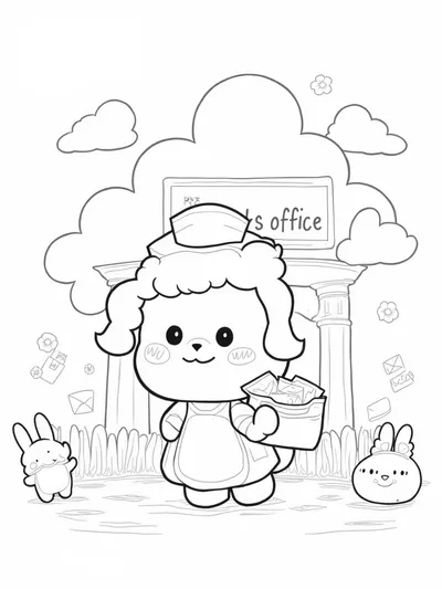Cinnamoroll at the cloud post office