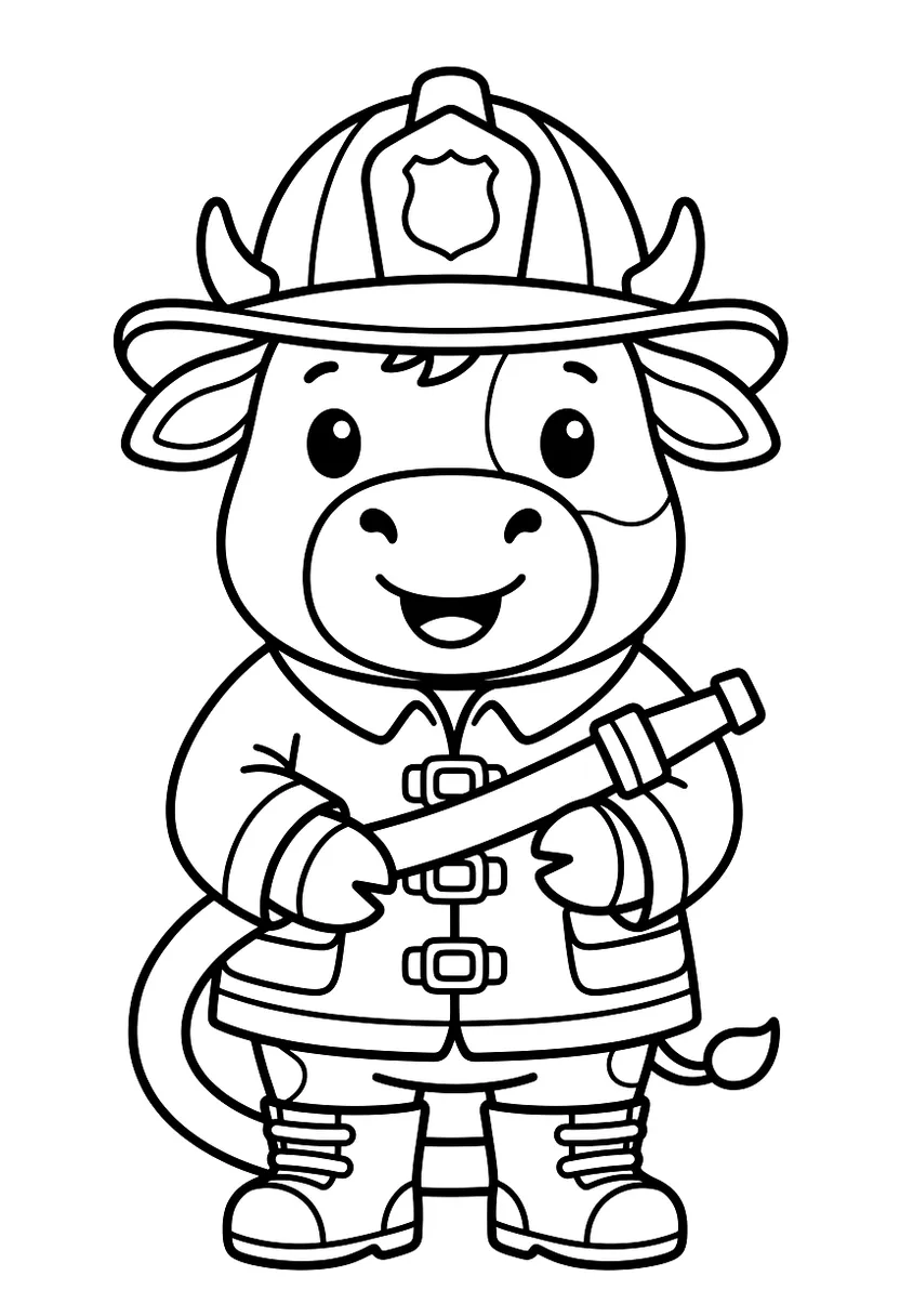 A simple style coloring page