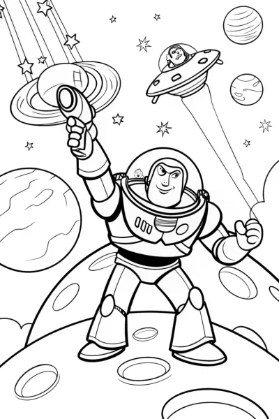 Buzz Lightyear in the cosmic garden