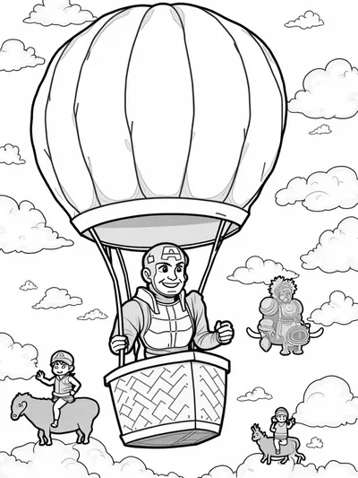 Captain America hot air balloon adventure