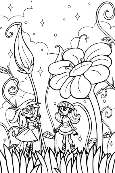 Bratz Dolls Yasmin and Sasha in a Fashion Garden