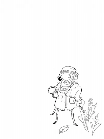 Spider botanist in a greenhouse