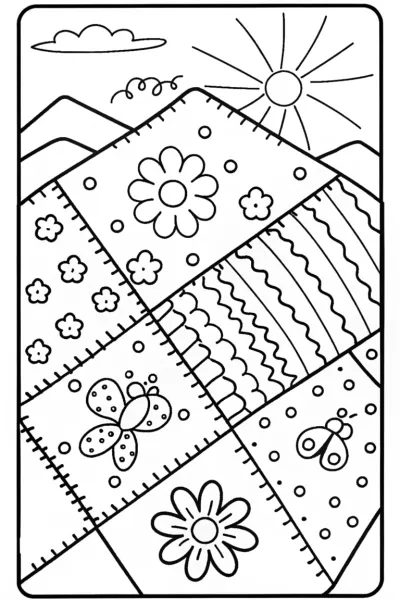 Whimsical Stitch Garden Adventure with Fluttering Butterfly