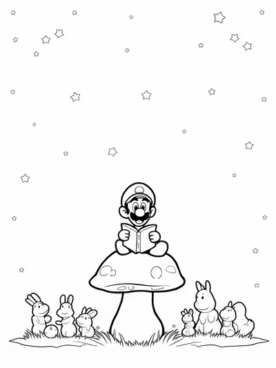 Luigi storytelling under the stars
