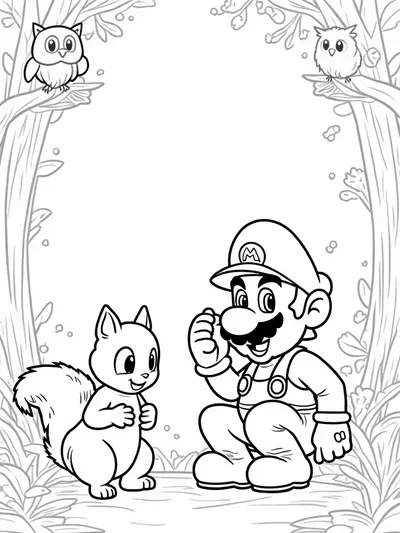 Mario as a forest guardian