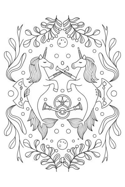 Unicorns in an underwater orchestra