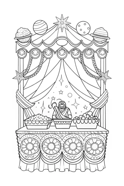 Black Panther in a celestial market