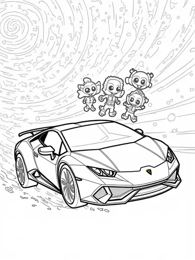 Lamborghini racing in space