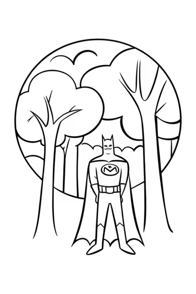 Batman in the enchanted forest