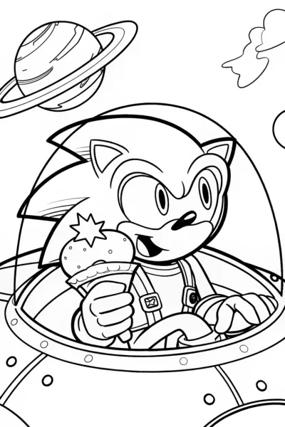 Sonic making ice cream in space