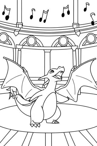 Charizard at a magical concert