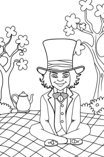 Tea Party with the Mad Hatter in the Enchanted Garden