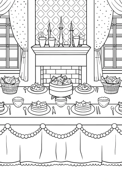 Thanksgiving tea party scene