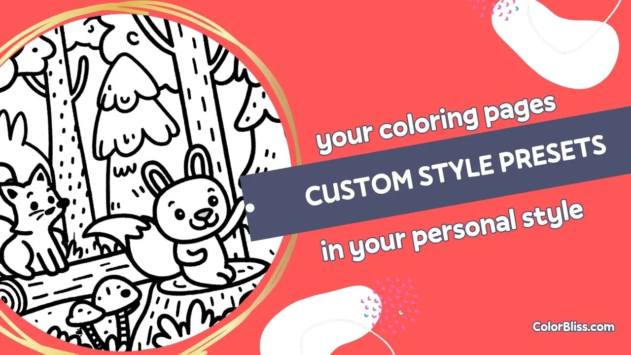 Create custom coloring page style presets