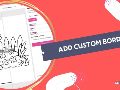 Add a border to any coloring page with frame
