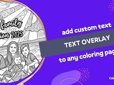Easily add text to your coloring pages