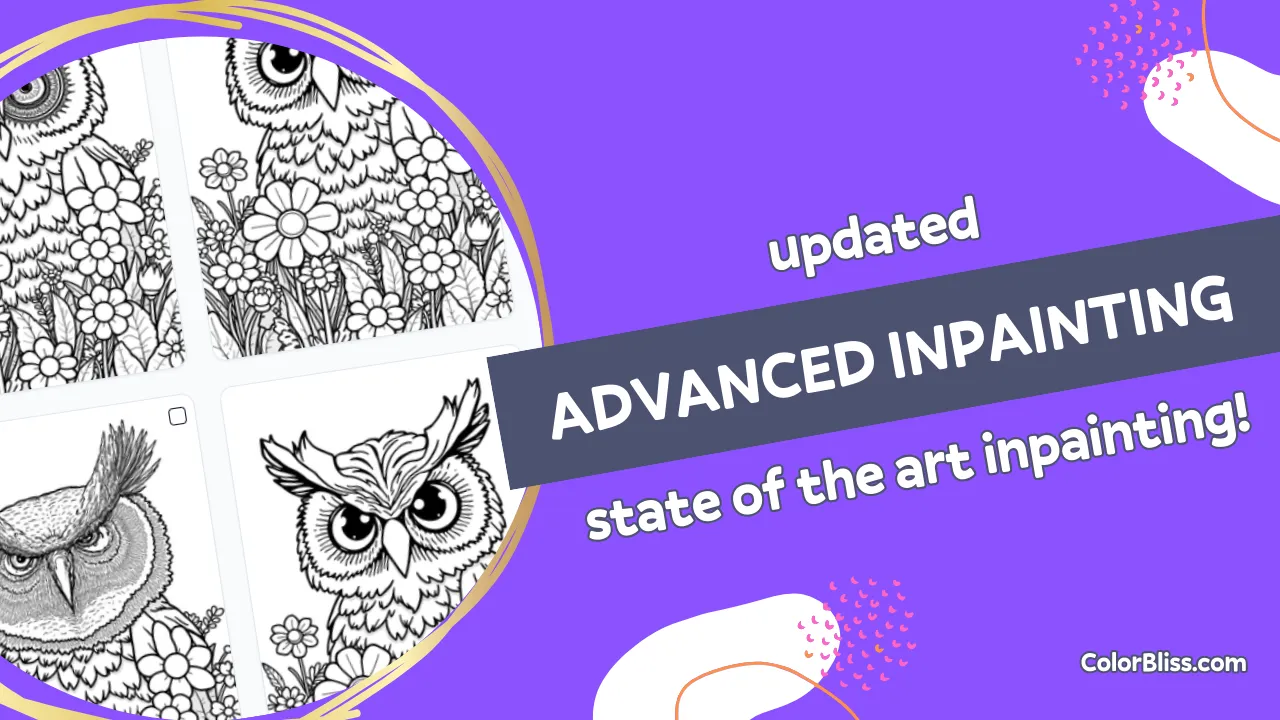 A coloring page of Another Inpainting Update