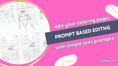 Simple prompt-based editing for coloring pages