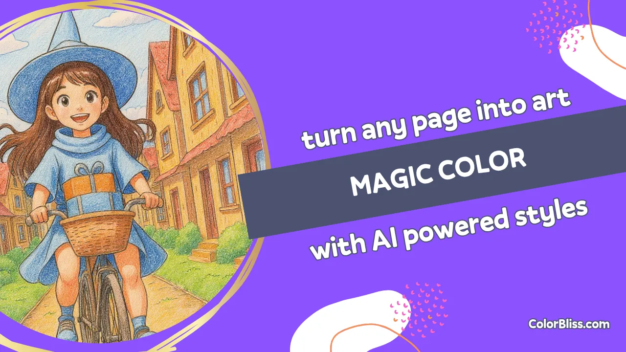 Magic Coloring turns any page into finished art in seconds
