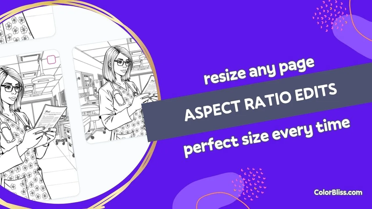 Change any coloring page to any aspect ratio with AI