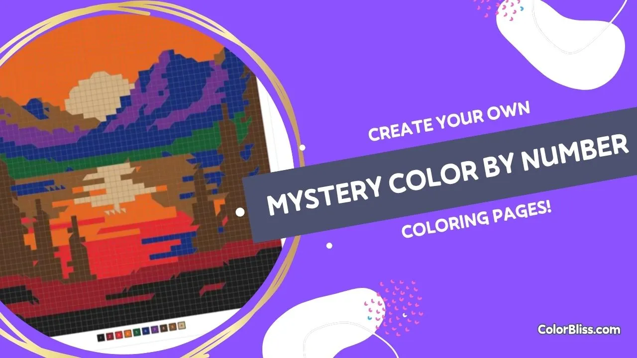 A coloring page of Make your own mystery color by number pages