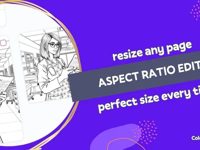 Change any coloring page to any aspect ratio with AI