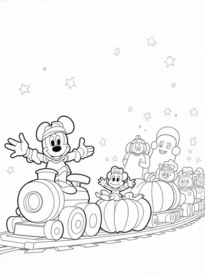 Mickey Mouse Halloween train ride
