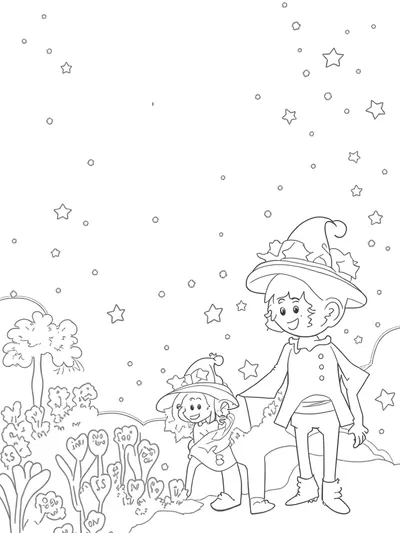 Star Gardener in a magical garden