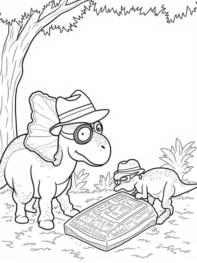 Dinosaur detectives in the jungle