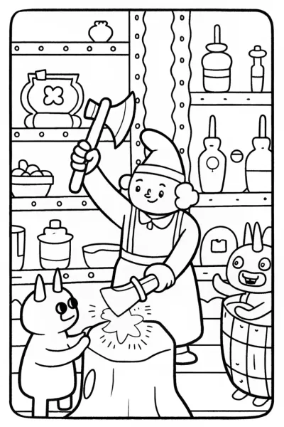 The Enchanted Forge Coloring Page