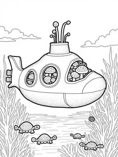 Mushroom submarine adventure