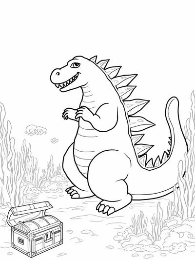 Godzilla underwater treasure hunt