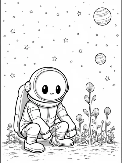 Huggy Wuggy gardening in space