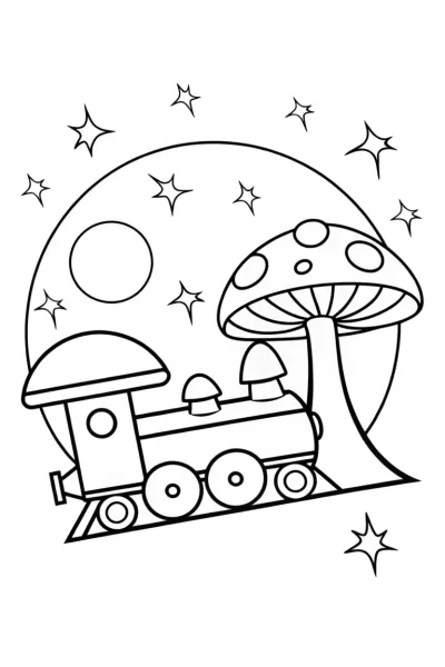 Mushrooms on a cosmic train