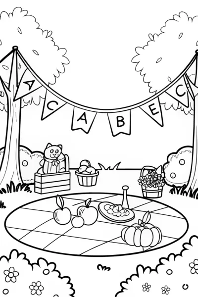 Alphabet garden party