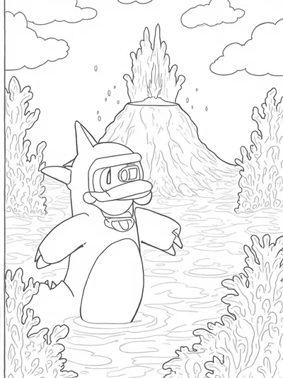 Charizard underwater volcano dive